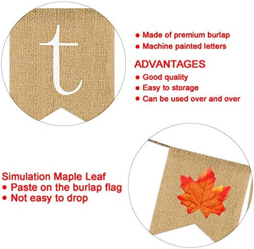 Thankful Burlap Banner for Thanksgiving Decor