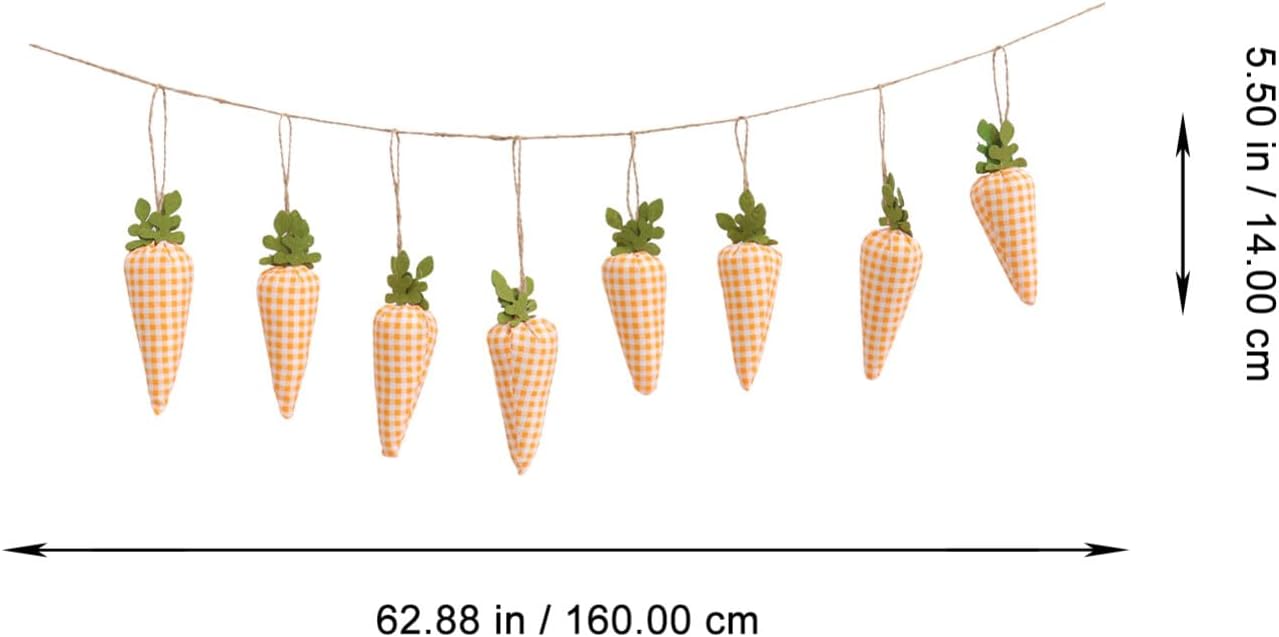 STOBAZA Easter Carrot Banner Garland 160cm