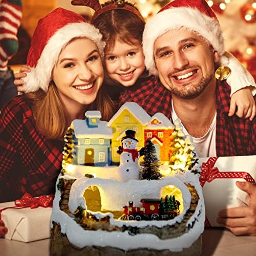 TOYESUNA Christmas Village Musical Snow Globe with LED Light
