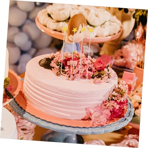 YARNOW 100Pcs Gold Star Cupcake Toppers for Birthday Celebrations