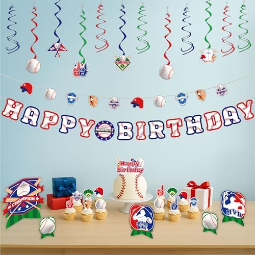 36PCS Baseball Party Decorations Kit