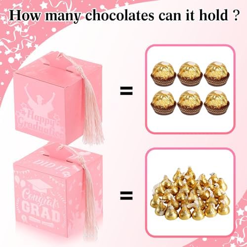 Tenceur 30 Pcs Graduation Cap Party Favor Box Set 1