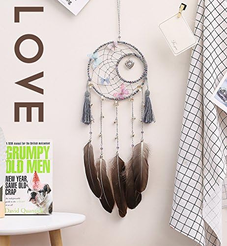 Handmade Antique Bells Heart Butterfly Moon Dreamcatcher Home Decor