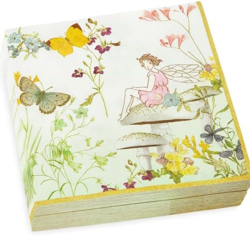 Talking Tables 240 Fairy Napkins Floral Paper Serviettes for Parties