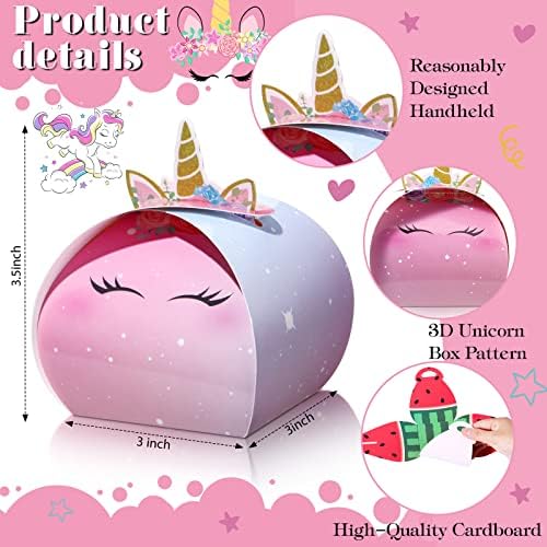 TaoBary Unicorn Candy Treat Box Pack 36 Pieces