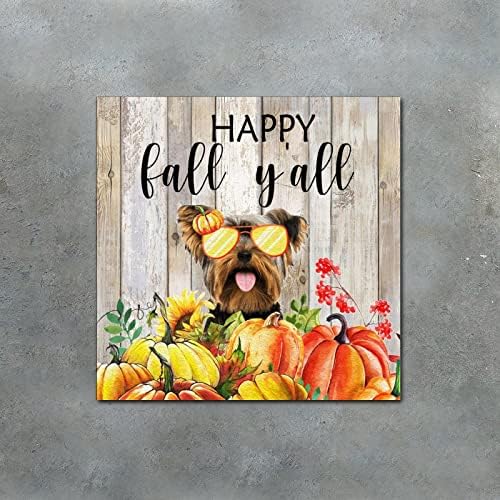 Thanksgiving Hello Fall Decor Wooden Signs 8x8in