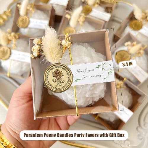 Peony Candles Party Favors Set of 10