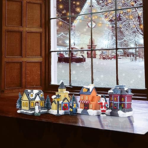 Zornrc Christmas Village Set with LED Lights