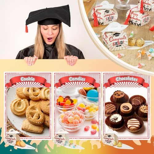 KPOSIYA Graduation Cap Candy Boxes 32 pcs