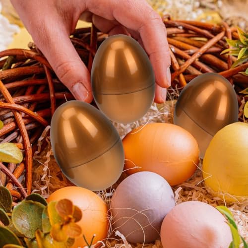 12pcs Golden Easter Egg Metallic Empty Goodie Eggs