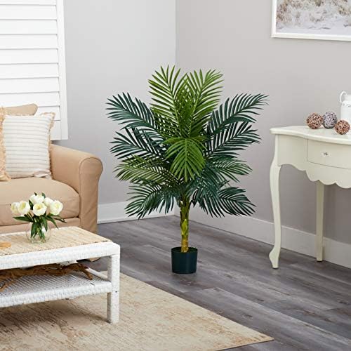 Nearly Natural 4ft Golden Cane Palm Artificial Tree 1