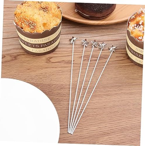 50pcs 3D Silver Star Cake Toppers for Birthday Celebrations