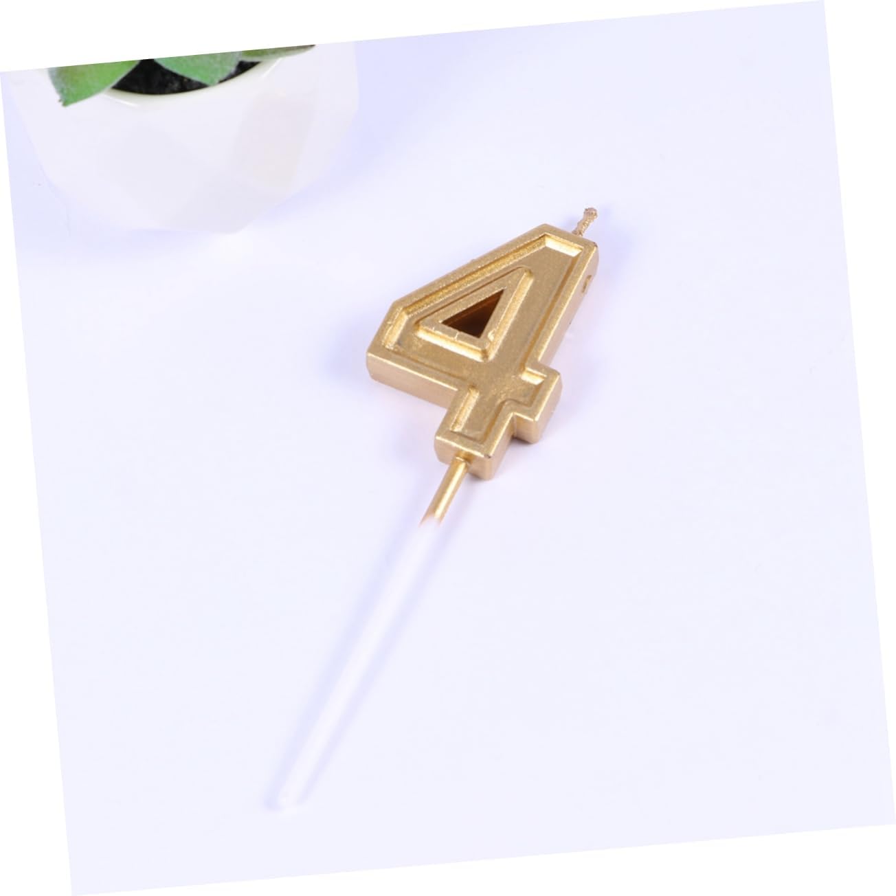 HEALLILY Gold Glitter Birthday Candle Cake Topper