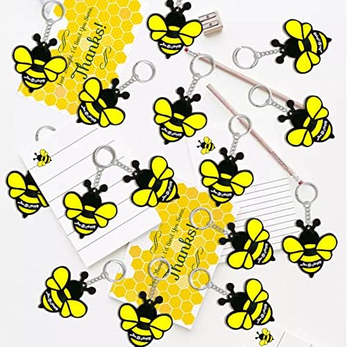 40 Pack Bumble Bee Keyring Party Favor Gift