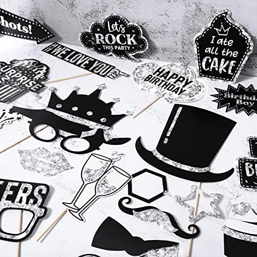Outus 36 Pcs Birthday Photo Booth Props Kit