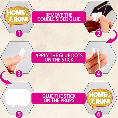 Softball Themed Photo Booth Props Set for Birthday Parties