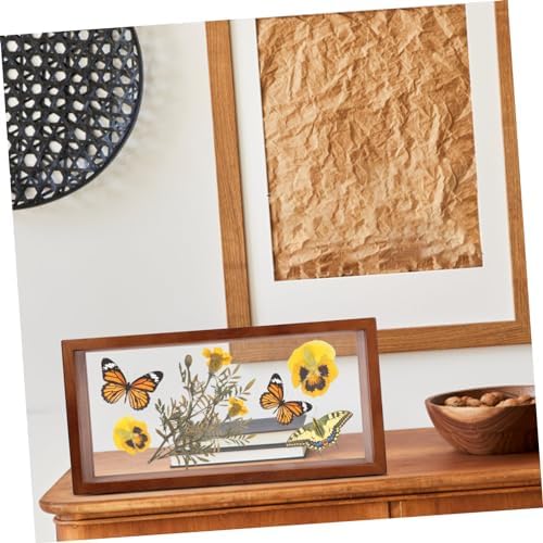 Healifty Deep Shadow Box Rectangle 12x18in Photo Frame Wood Flower Display Stand