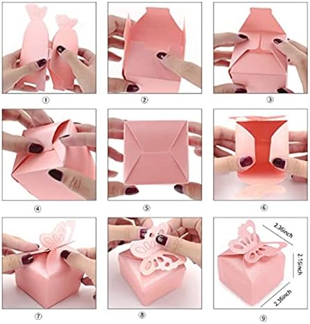 YOUTHINK 50pcs 3D Animal Treat Boxes with Stickers