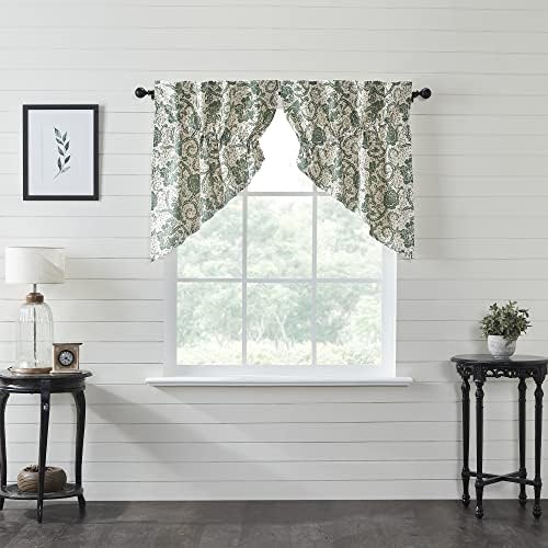 VHC Brands Dorset Valance Curtain Panels Set of 2
