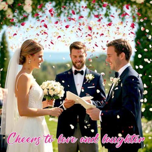 50 Pack Dried Rose Petals Biodegradable Confetti Wedding Decor