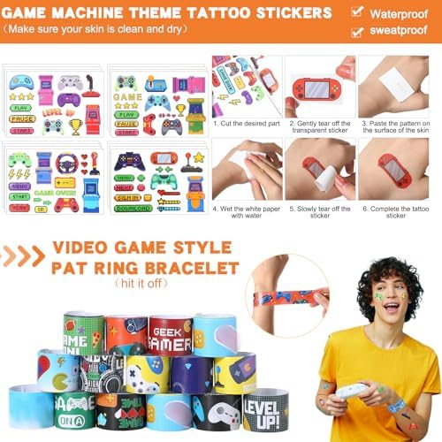 212 Pcs Gamer Party Favors Multi-Item Gift Pack