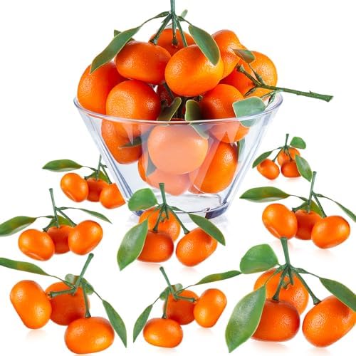 WILLBOND Artificial Mini Orange Decor Set of 30