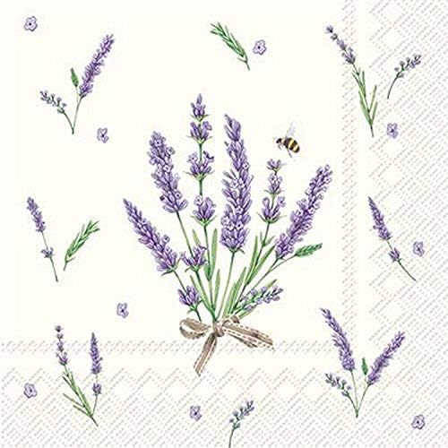 IHR Ideal Home Cocktail Napkins 5x5 20-Count Lavender Bouquet