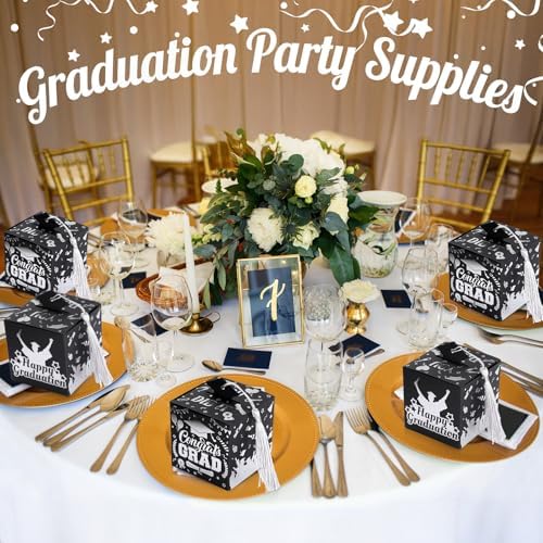 Tenceur 30 Pcs Graduation Cap Party Favor Box Set