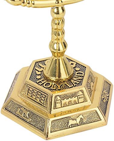 12 Tribes of Israel Menorah Gold 5 Inches