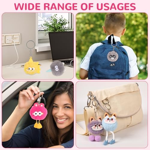 LiYiQ 30 Pcs Cute Plush Keychains for Birthday Party Favors