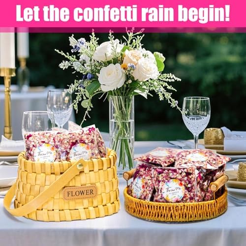50 Pack Dried Rose Petals Biodegradable Confetti Wedding Decor