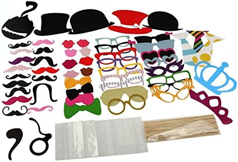 Tinksky Photo Booth Props DIY Kit 60 Pieces