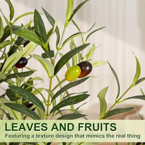 VIVATREES Olive Trees Artificial Indoor 5FT Faux Tree with Planter