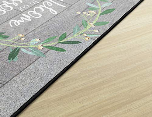 Flagship Carpets Floral Wreath Rug 20x34 Rectangle