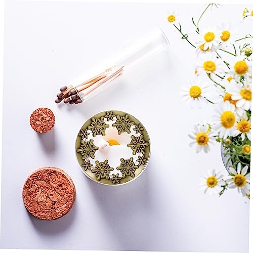 LIFKOME Christmas Candle Jar Cover with Snowflake Design