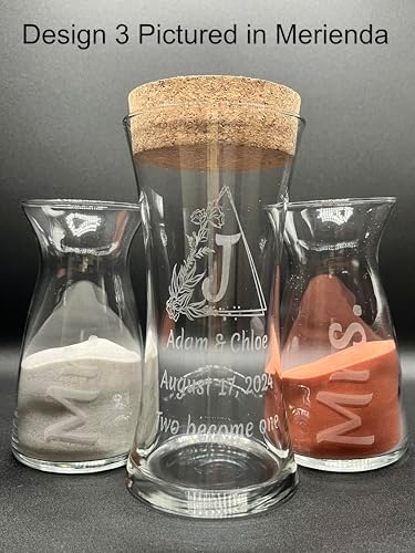 Personalized Wedding Sand Ceremony Set with Cork
