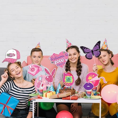 Y2K Party Decorations Photo Booth Props Set