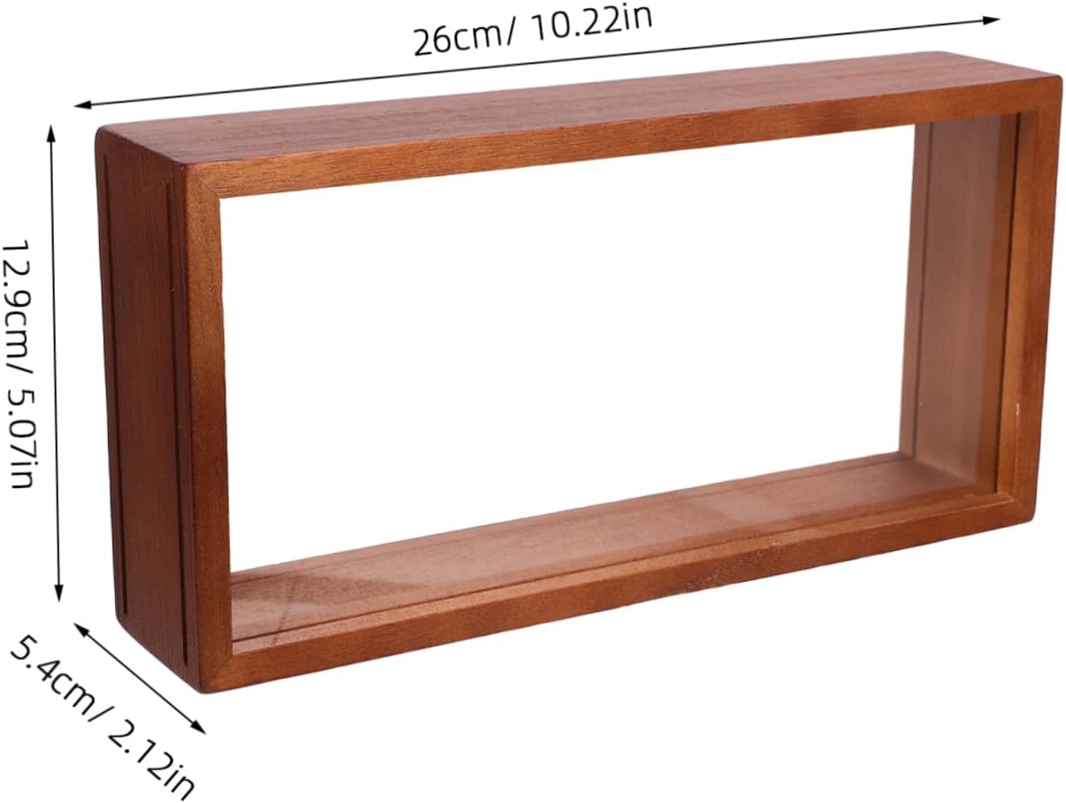 Healifty Deep Shadow Box Rectangle 12x18in Photo Frame Wood Flower Display Stand