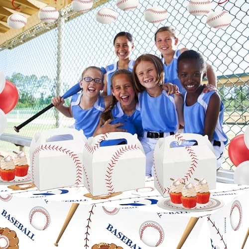 24Pcs Baseball Party Favor Boxes with Handles