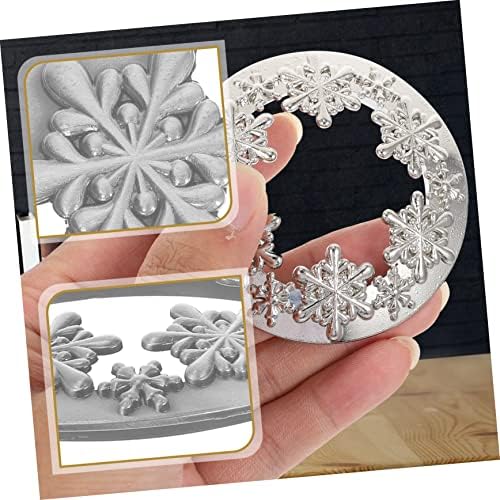 Sewroro Christmas Candle Jar Lid Snowflake Design Candle Holder Cover