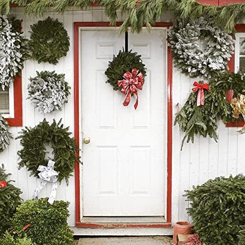 Adjustable Wreath Hanger for Front Door Black Heavy Duty 20lbs