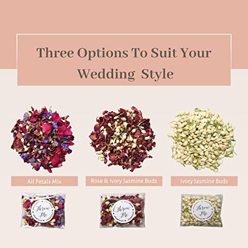 RainbowPana 50 Pack Wedding Confetti Dried Jasmine Petals