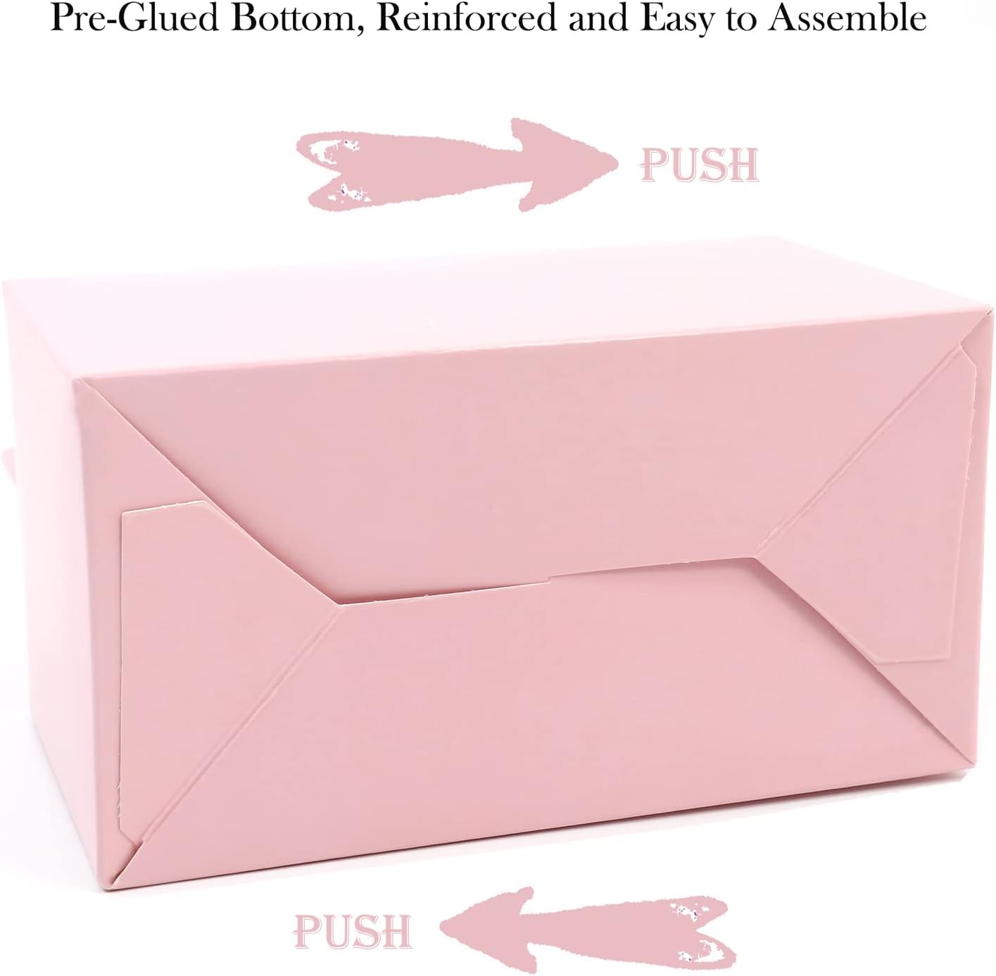 Oletx 50Pcs Pink Gable Gift Boxes for Parties