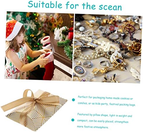 SECFOU 50PCS Small Pillow Shaped Candy Boxes