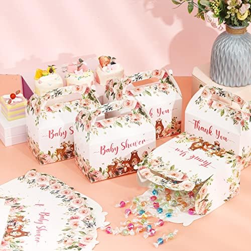 Cheereveal Woodland Baby Shower Favor Boxes 12PCS