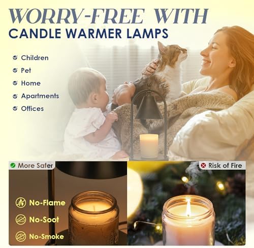 Soilsiu Candle Warmer Lamp with Timer and 2 Bulbs