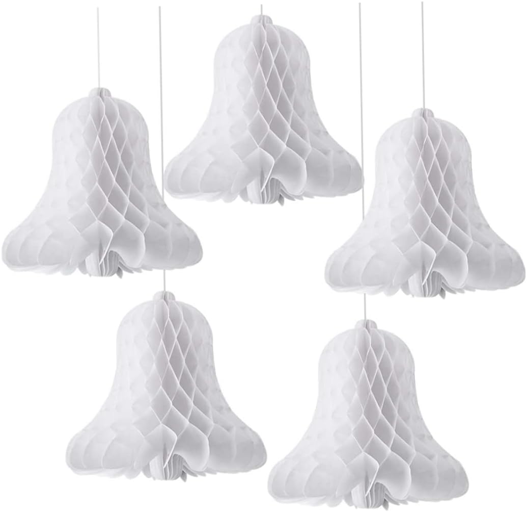 Big Heavy Paper Bells Wedding Decorations 5 Pack