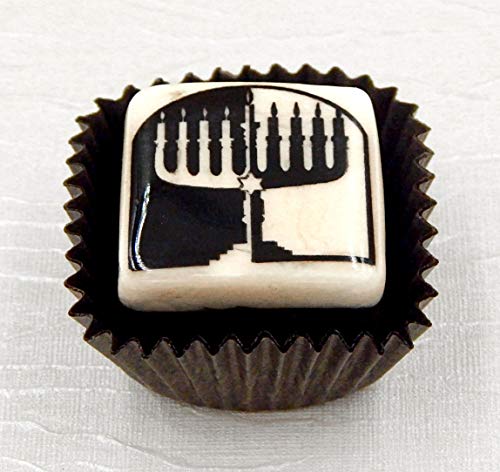 Handmade Glass Hanukkah Chocolate Decor Accent