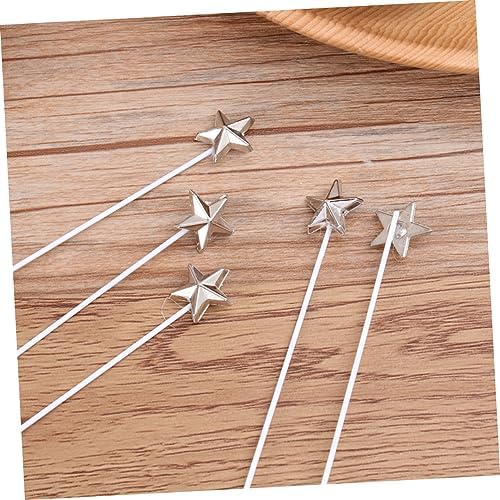 50pcs Silver Star Cake Toppers for Parties and Celebrations