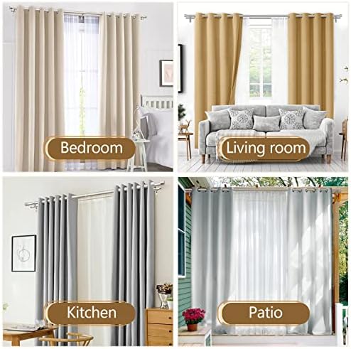 TONIAL 1 Inch Heavy Duty Double Curtain Rods